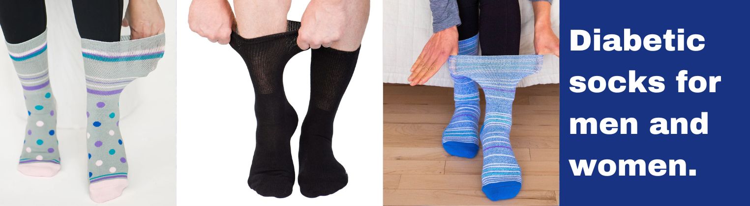 Three sets of Dr. Segal's diabetic socks that are a valuable resource for individuals living with diabetes, as they are specifically designed to address the unique foot-related challenges associated with the condition.