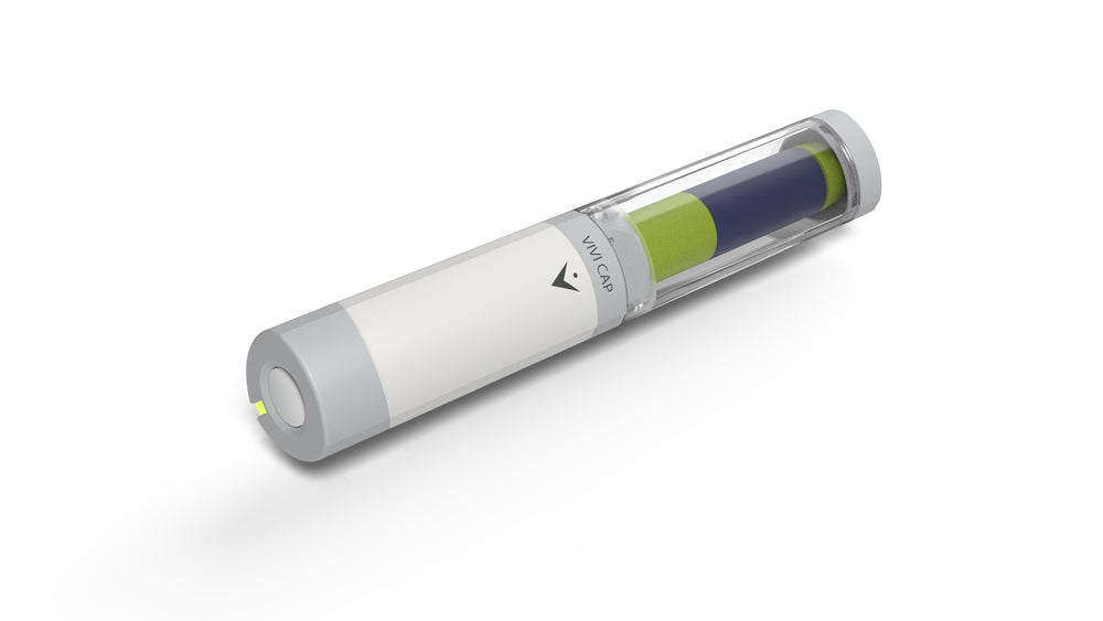 VIVI cap with insulin pen in it keeps your insulin at the exact right temperature, even in extreme heat or cold.