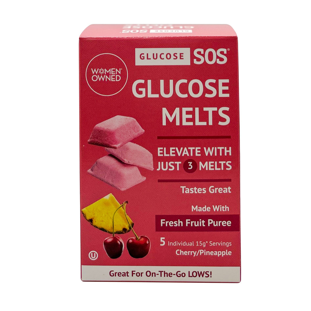 Cherry Pineapple Glucose Melts elevate low blood sugar with just 3 melts.