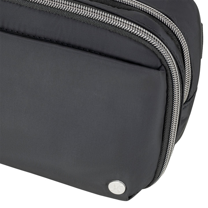 Black Diabetes Nylon Belt silver Sugar Medical logo in the corner.