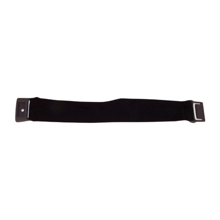 A black belt extender with a buckle, designed to add length to a BANDI belt for a better fit.