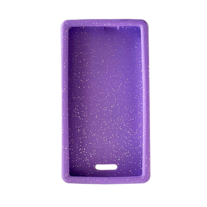 Sugar Medical Omnipod Dash purple glitter protective silicone gel skin.