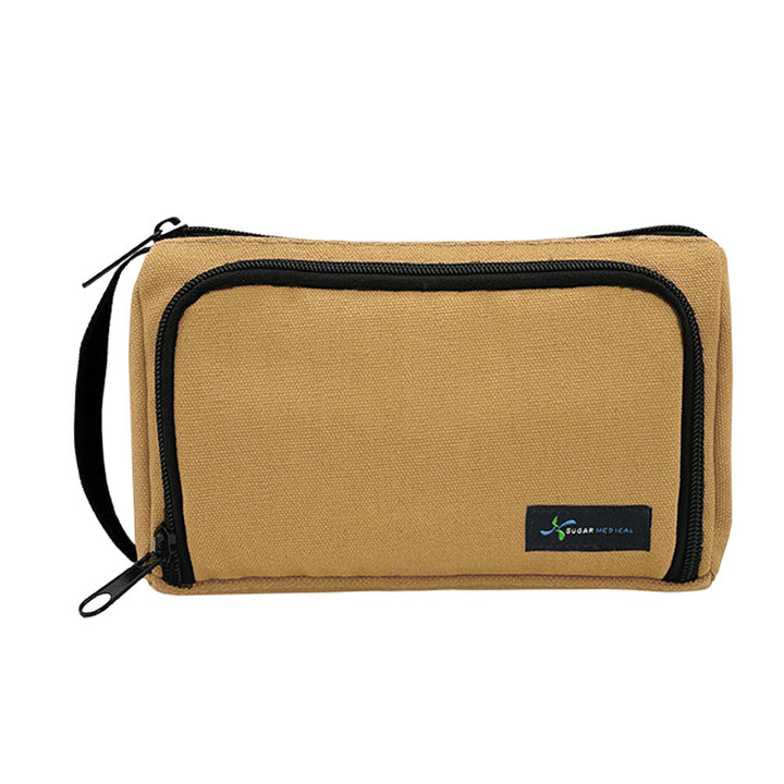 Hamilton Brown Insulated Diabetes Insulin Supply Case with front insulated pocket to keep insulin cool.