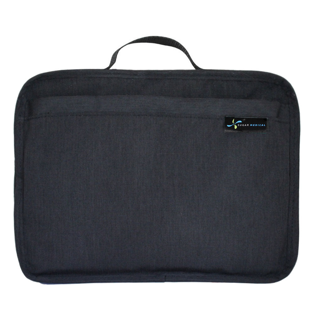 Stay organized with our Diabetes Insulated Travel Bag in black by keeping diabetic supplies together and easily visible while traveling.