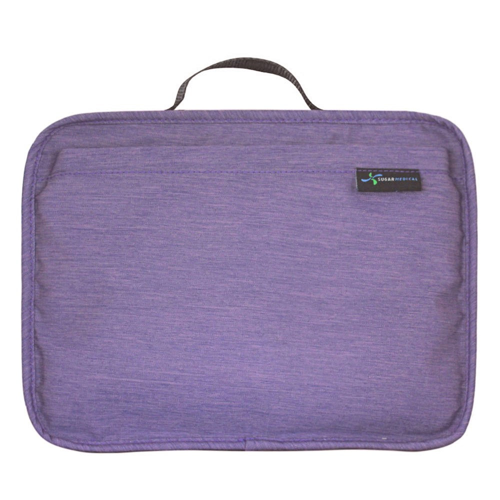 Stay organized with our Diabetes Insulated Travel Bag in purple by keeping diabetic supplies together and easily visible while traveling. 