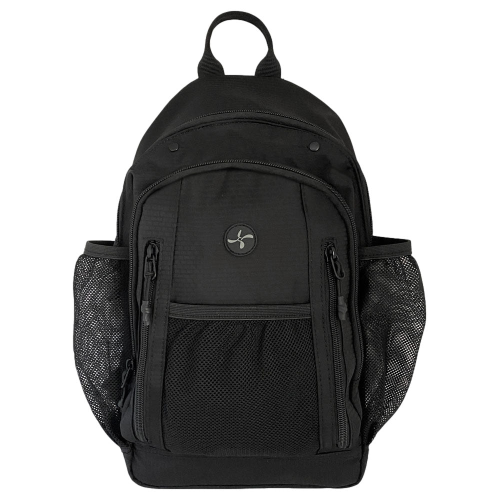 Sugar Medical Diabetes Insulated Sling Backpack in black insulated compact design with loops and pockets to organize your diabetic supplies.