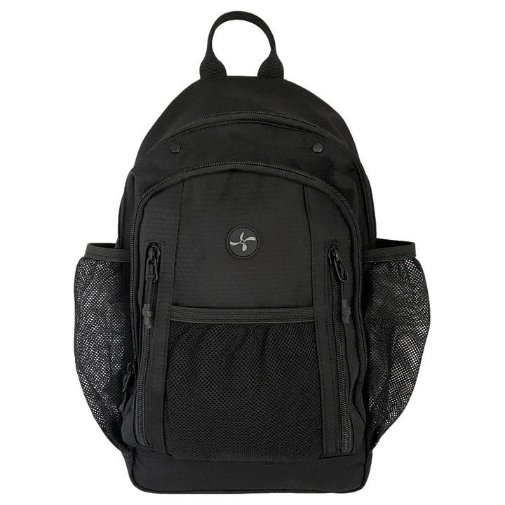 Sugar Medical Diabetes Insulated Sling Backpack in black insulated compact design with loops and pockets to organize your diabetic supplies.