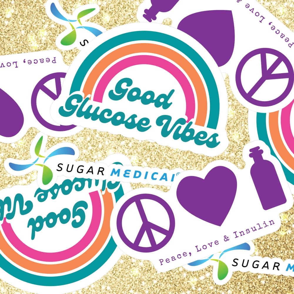 Add some good vibes to your water bottle or laptop with our diabetes stickers.