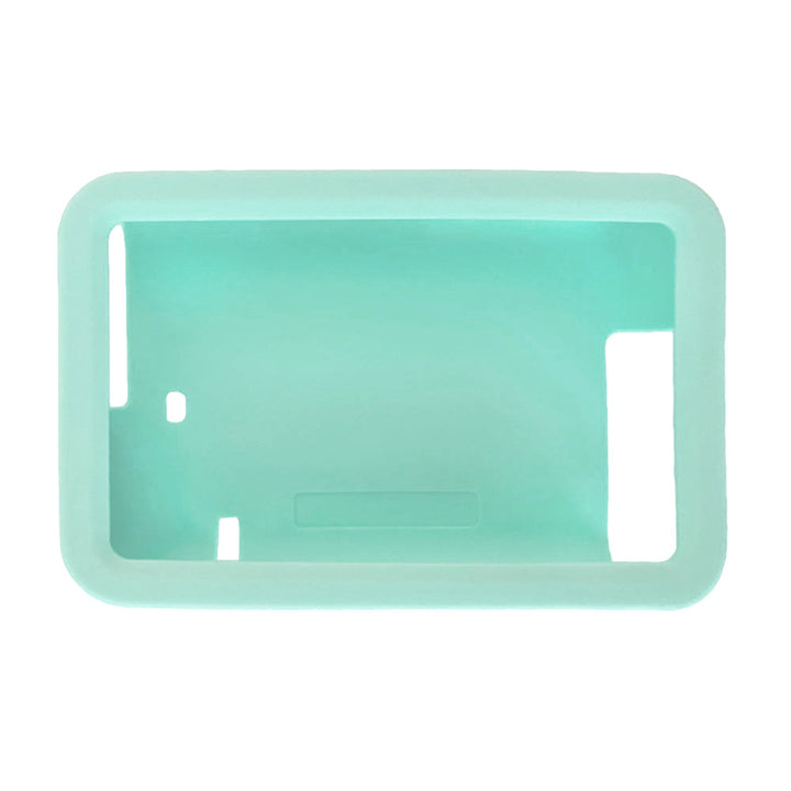 The front of the Aqua Tandem t:slim Gel Skin with raised corners to protect pump against scratches and damage from drops.