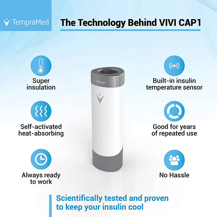 VIVI Cap: Insulin Cooler Pen Carrying Case