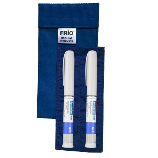 Frio Duo Insulin Pen Cooling Case Blue with insulin pens