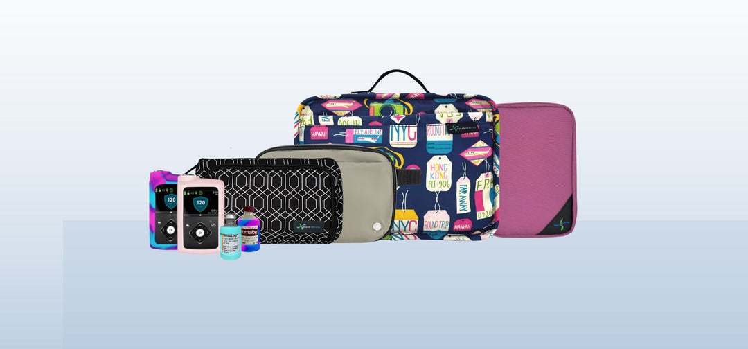 Diabetic supply organizers designed to protect and store Medtronic supplies.