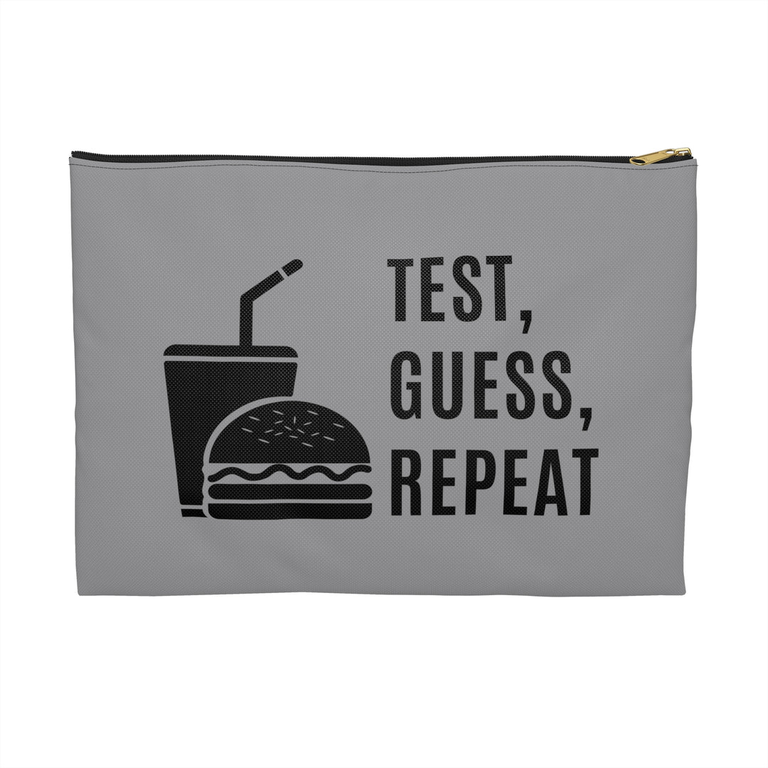 Test, Guess, Repeat Diabetes Accessory Pouch- Grey