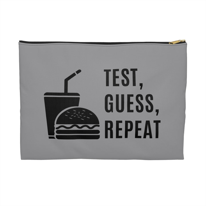 Test, Guess, Repeat Diabetes Accessory Pouch- Grey