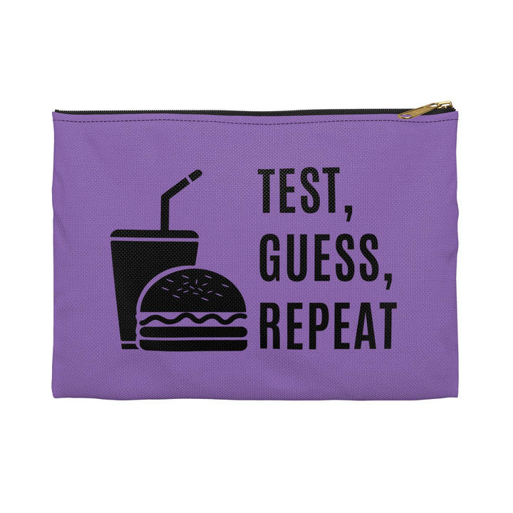 Test, Guess, Repeat Diabetes Accessory Pouch- Purple