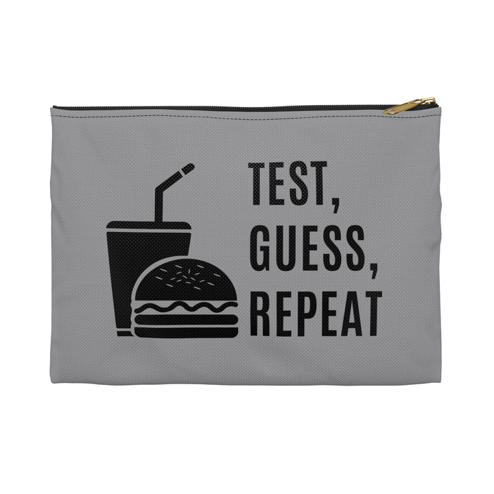 Test, Guess, Repeat Diabetes Accessory Pouch- Grey