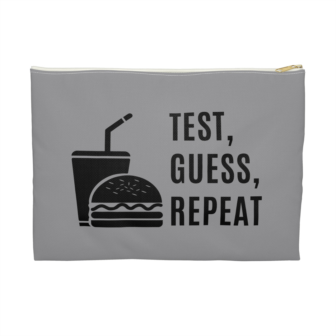 Test, Guess, Repeat Diabetes Accessory Pouch- Grey