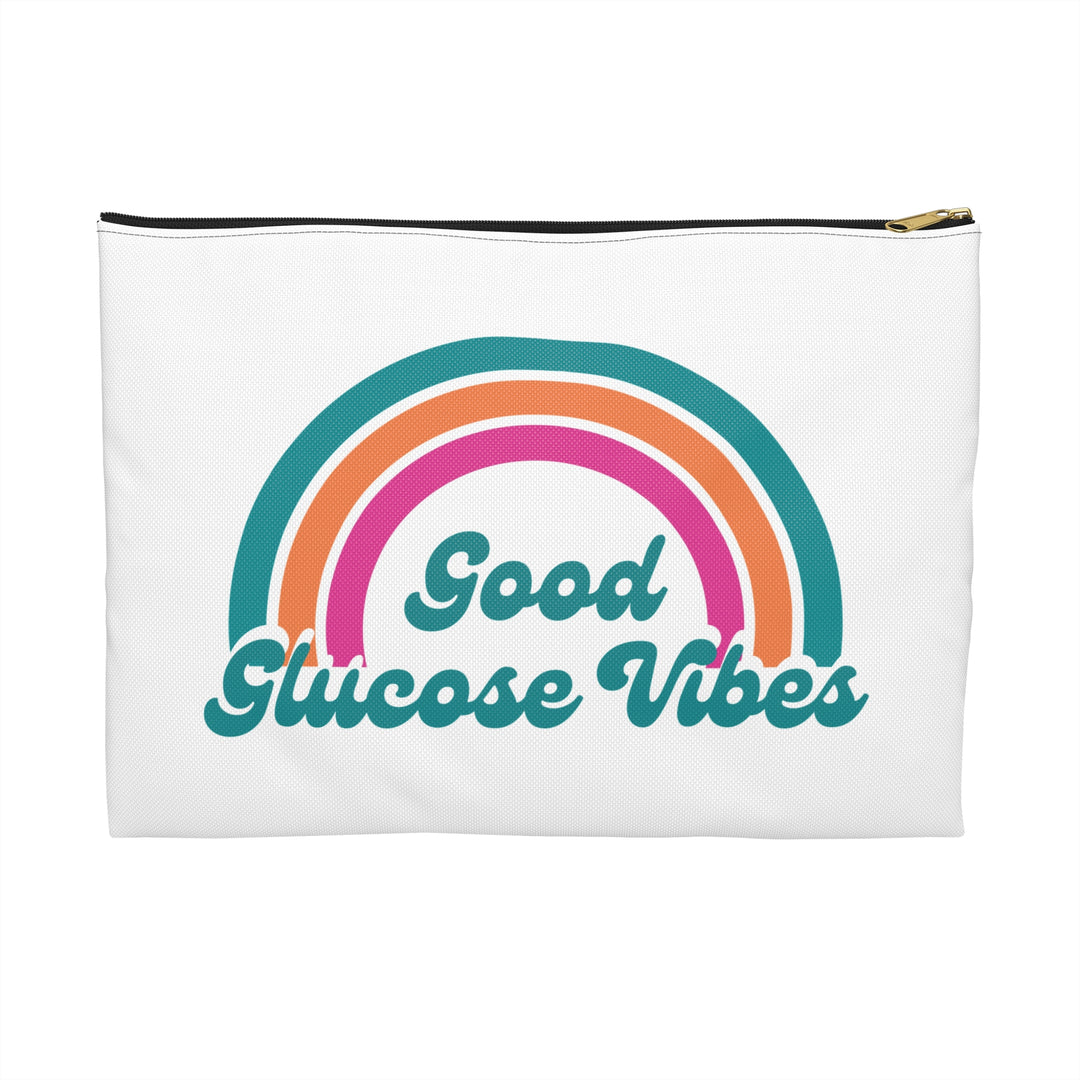 Good Glucose Vibes Diabetes Accessory Pouch- White