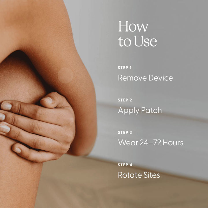 Instructions on how to use a site hero with a close-up of a hand holding a leg.