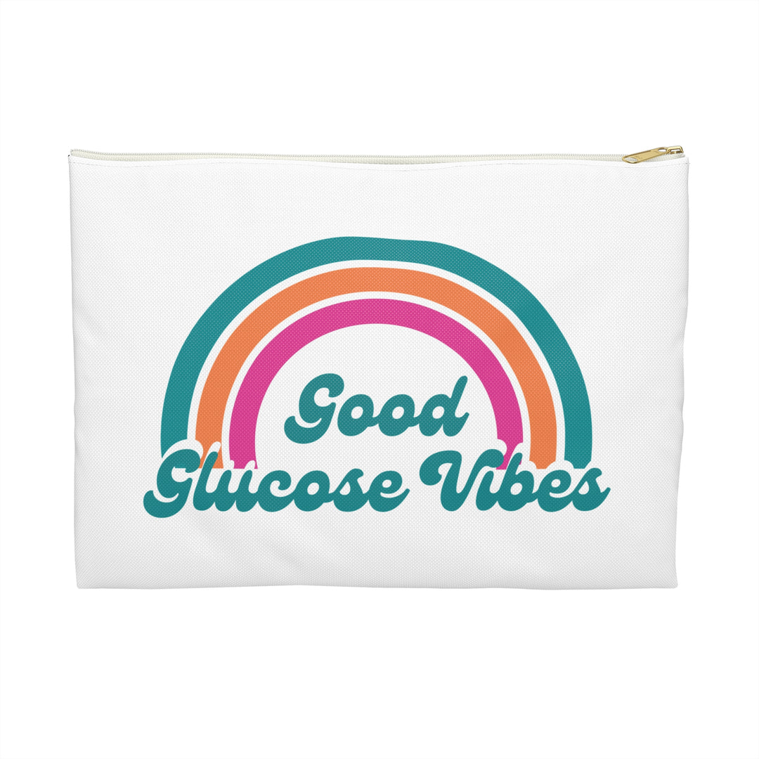 Good Glucose Vibes Diabetes Accessory Pouch- White