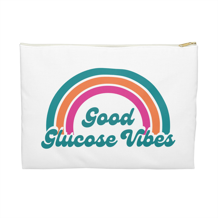 Good Glucose Vibes Diabetes Accessory Pouch- White