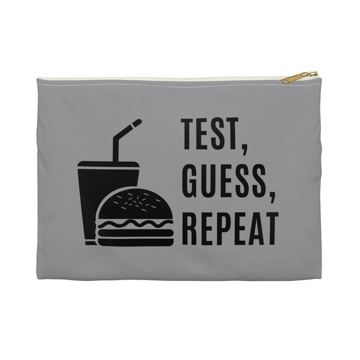 Test, Guess, Repeat Diabetes Accessory Pouch- Grey