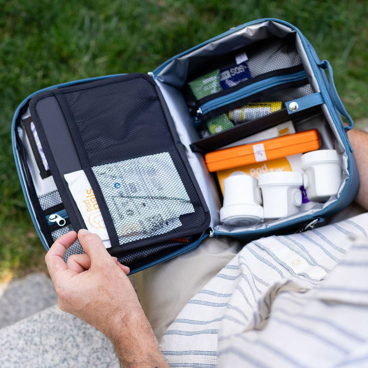 Diabetes Insulated Travel Bag- Steel Blue