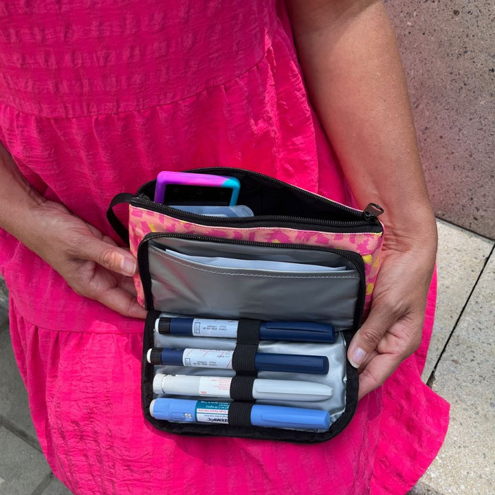 Insulated Diabetes Insulin Supply Case- Wild Pink