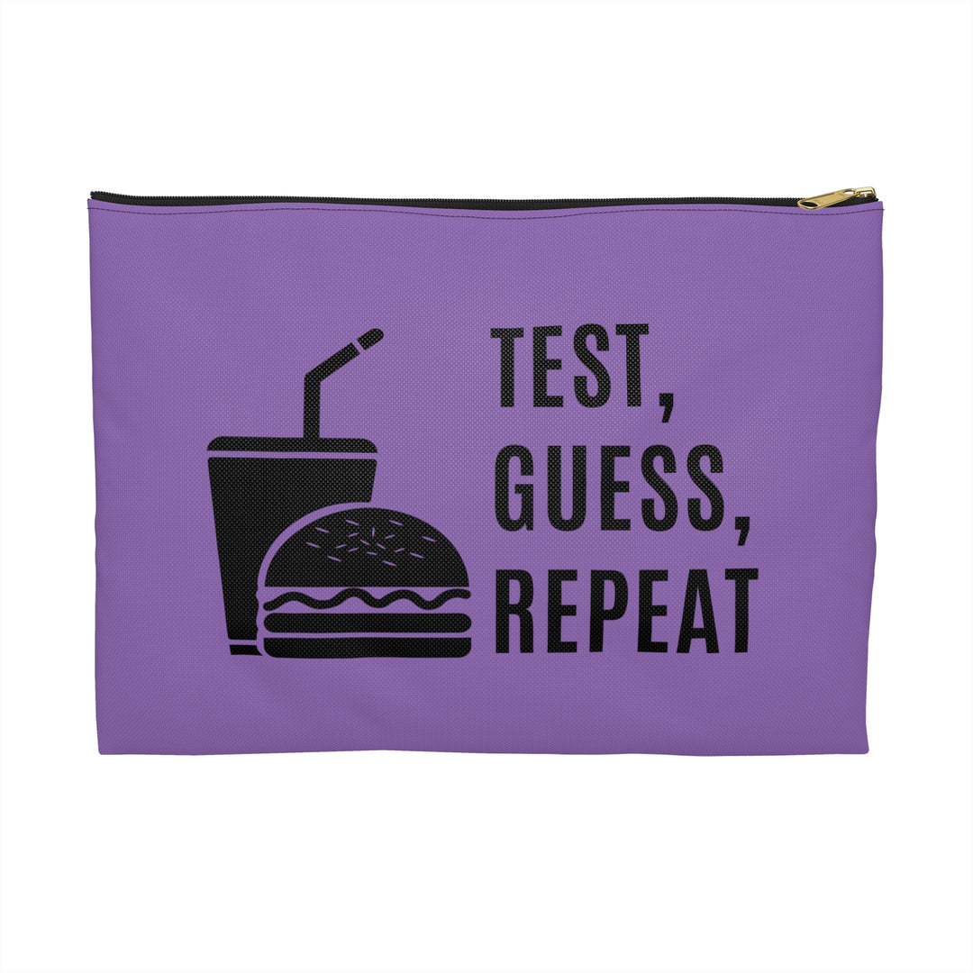 Test, Guess, Repeat Diabetes Accessory Pouch- Purple