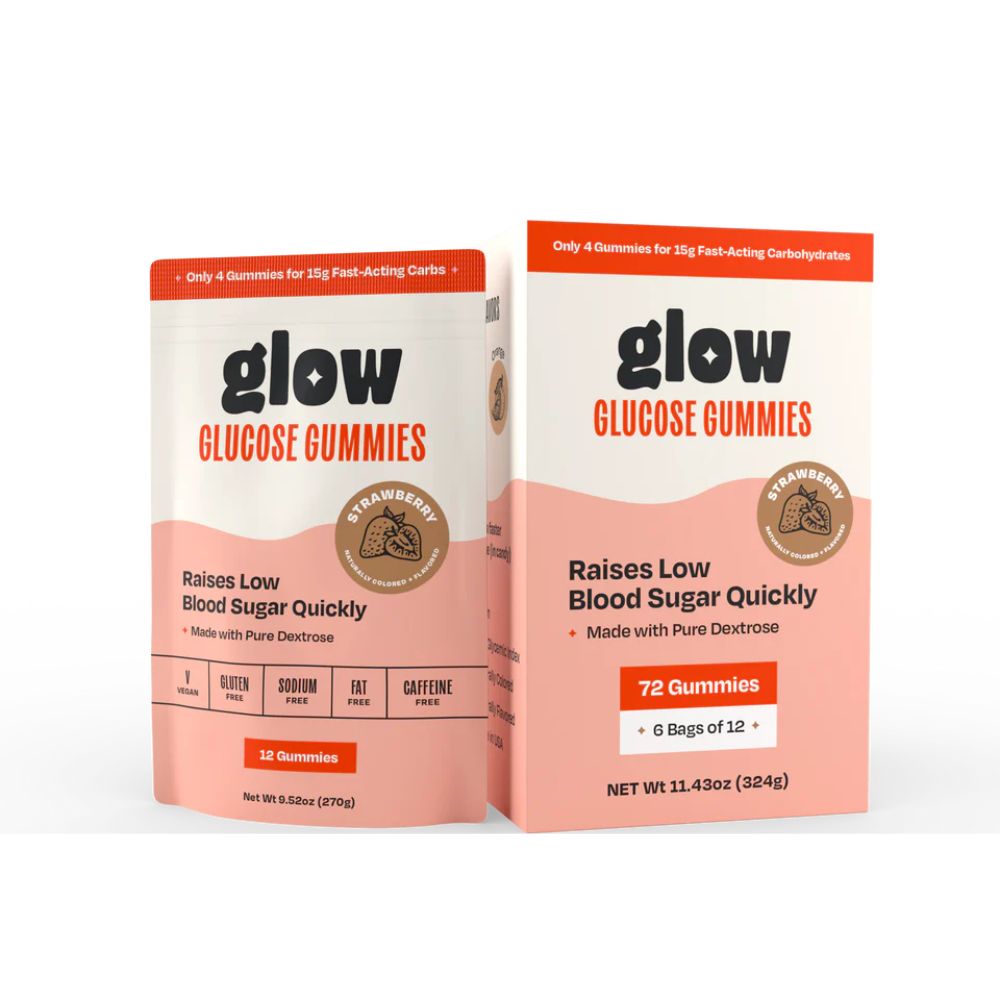 Glow Glucose Gummies Packs (6 packs of 12)- Strawberry