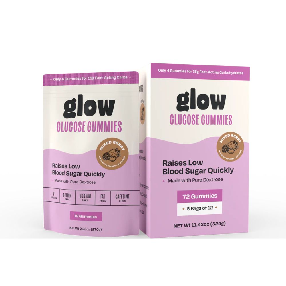 Glow Glucose Gummies Packs (6 packs of 12)- Mixed Berry
