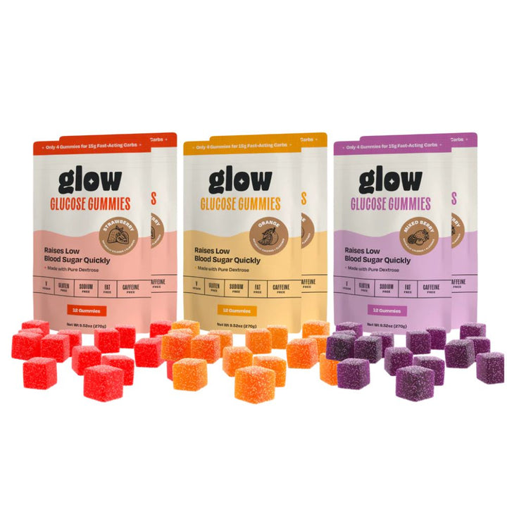 Glow Glucose Gummies Packs (6 packs of 12)- Variety Pack