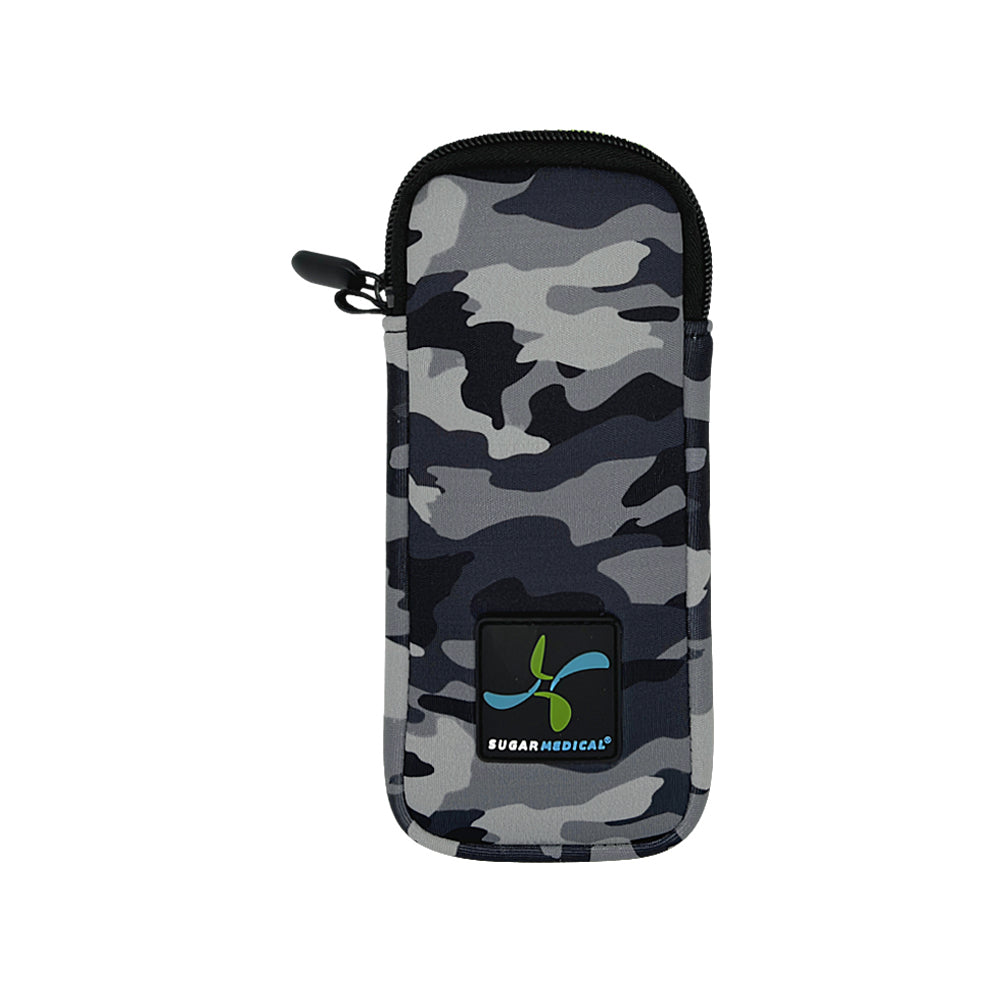 Protect your insulin pen with style and ease using our Black Camo Neoprene Insulin Pen Pouch.
