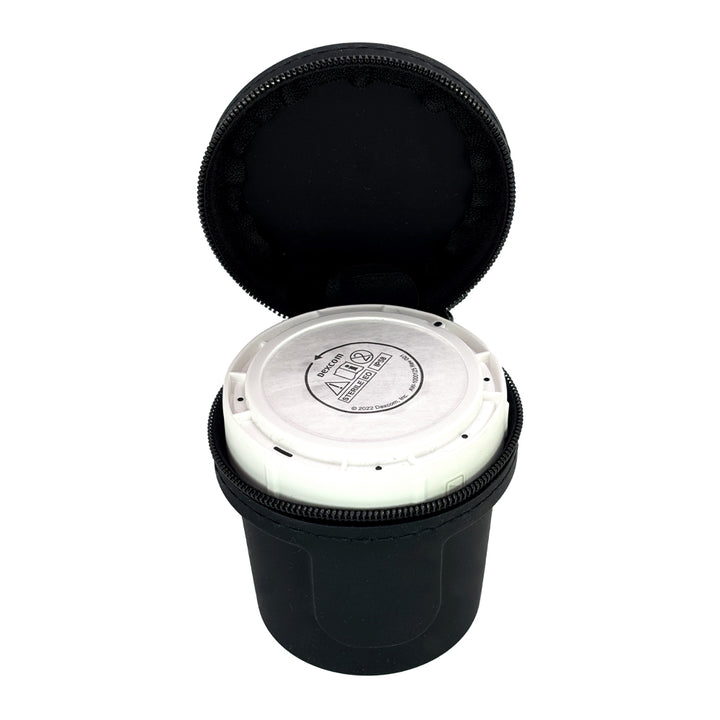 Black Dexcom G7 Protective Travel Case with Dexcom 7 inserter in it.