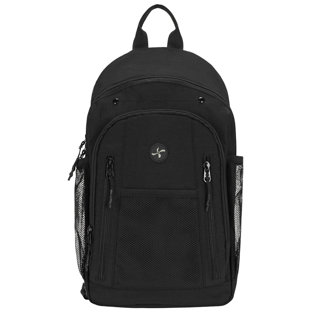 Sugar Medical Diabetes Insulated Sling Backpack in black insulated compact design with loops and pockets to organize your diabetic supplies. 
