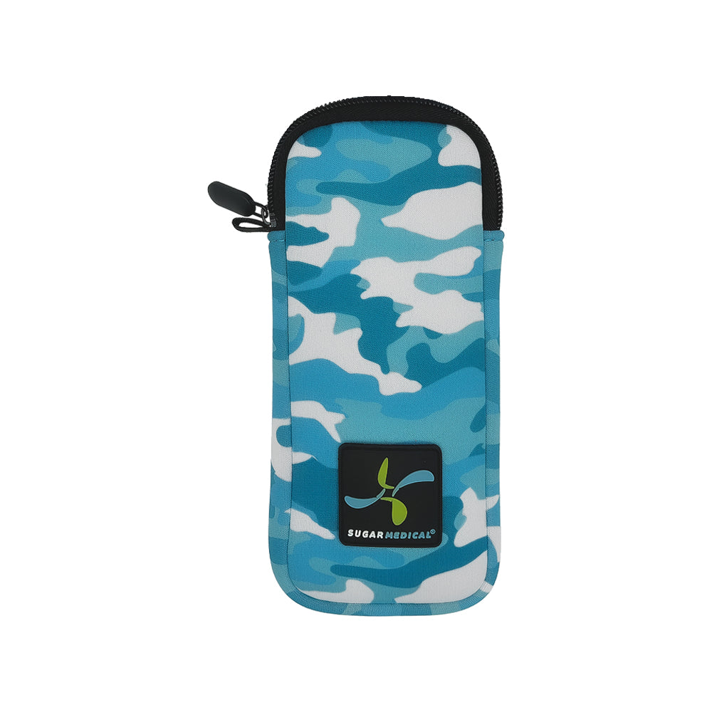 Protect your insulin pen with style and ease using our Blue Camo Neoprene Insulin Pen Pouch.