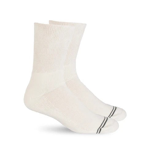 A pair of Dr. Segal's Premium Diabetic Socks in White