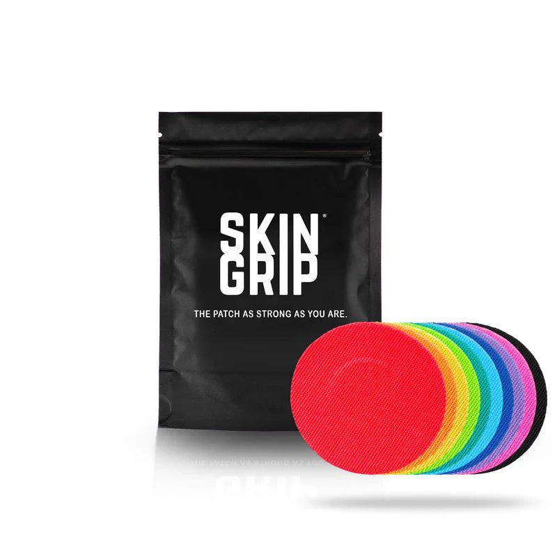 Front of Skin Grip Original Patches package for Dexcom G7 – features clean, minimal rainbow design with product name, compatible device label, and quantity clearly displayed.