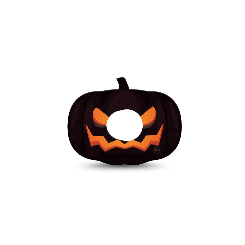 ExpressionMed Dexcom G7 Tape Patches includes five Halloween Scary Pumpkins designs.