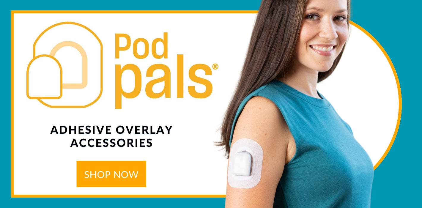 PodPals® are adhesive overlay accessories designed by the makers of Omnipod can be worn with the Pod for extra support during life’s many activities.