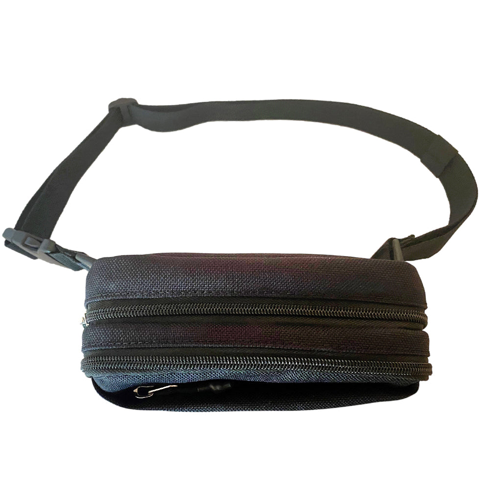 Diabetes Insulated Convertible Belt in black print strap to wear around your waist or crossbody. 