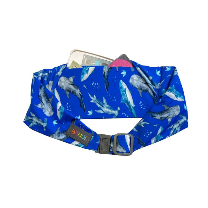 Shark Bandi Wear Pocket Belt designed for comfort and practicality, perfect for carrying essentials securely and hands-free with phone in it. 