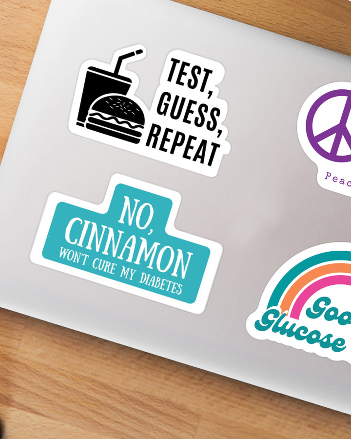 Sugar Medical stickers on a laptop. 