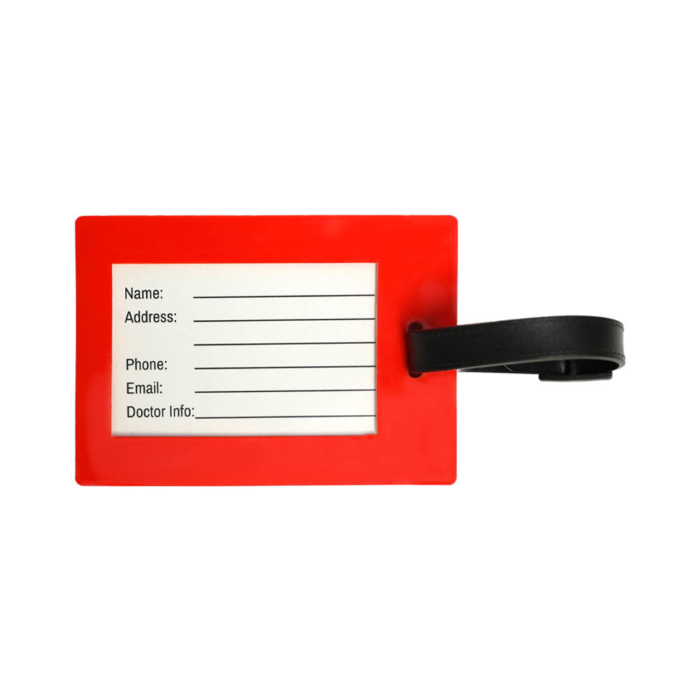 Diabetes Supplies Alert Luggage Tag