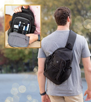 Adventure Ahead, Leave the stress behind, Sugar Medical Diabetes Insulated Sling Backpack