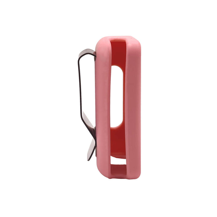 Pink Tandem Mobi EZ-To-Charge Clip standing straight up. 