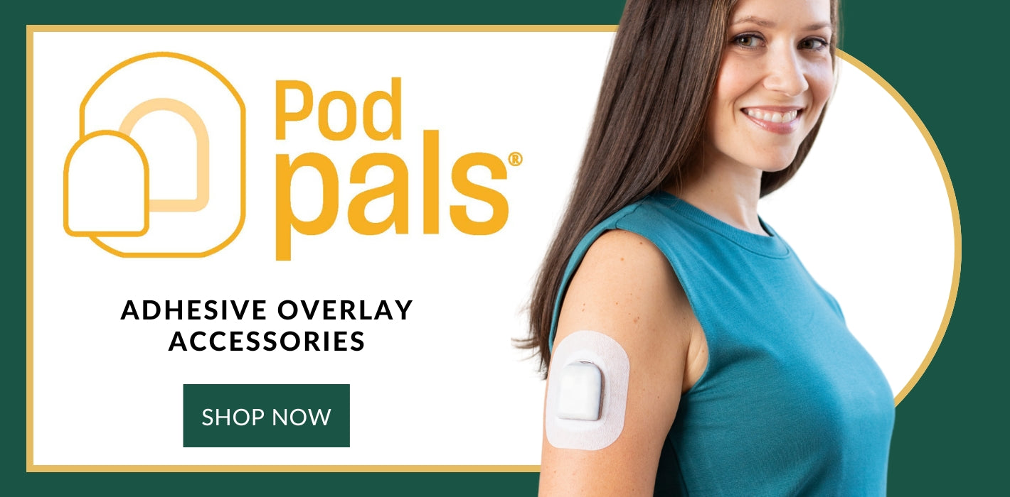 PodPals® are adhesive overlay accessories designed by the makers of Omnipod can be worn with the Pod for extra support during life’s many activities.