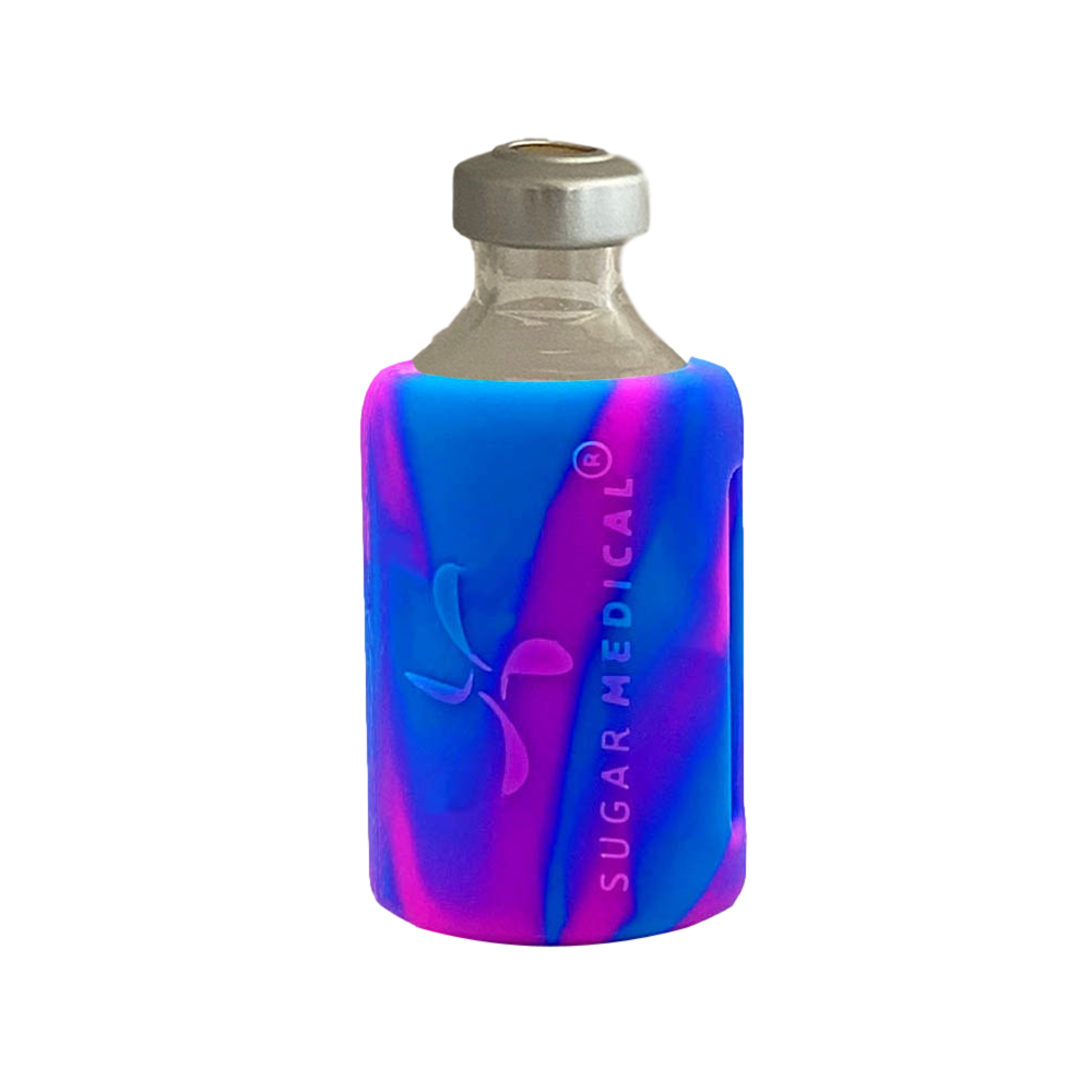 Insulin Vial Protective Silicone Sleeve- Pink-Blue