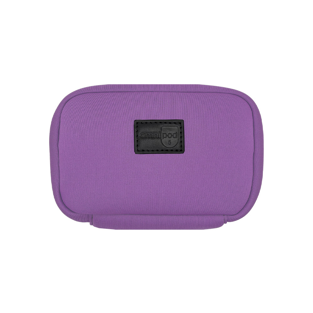Purple metro diabetes case with a brand logo on a white background