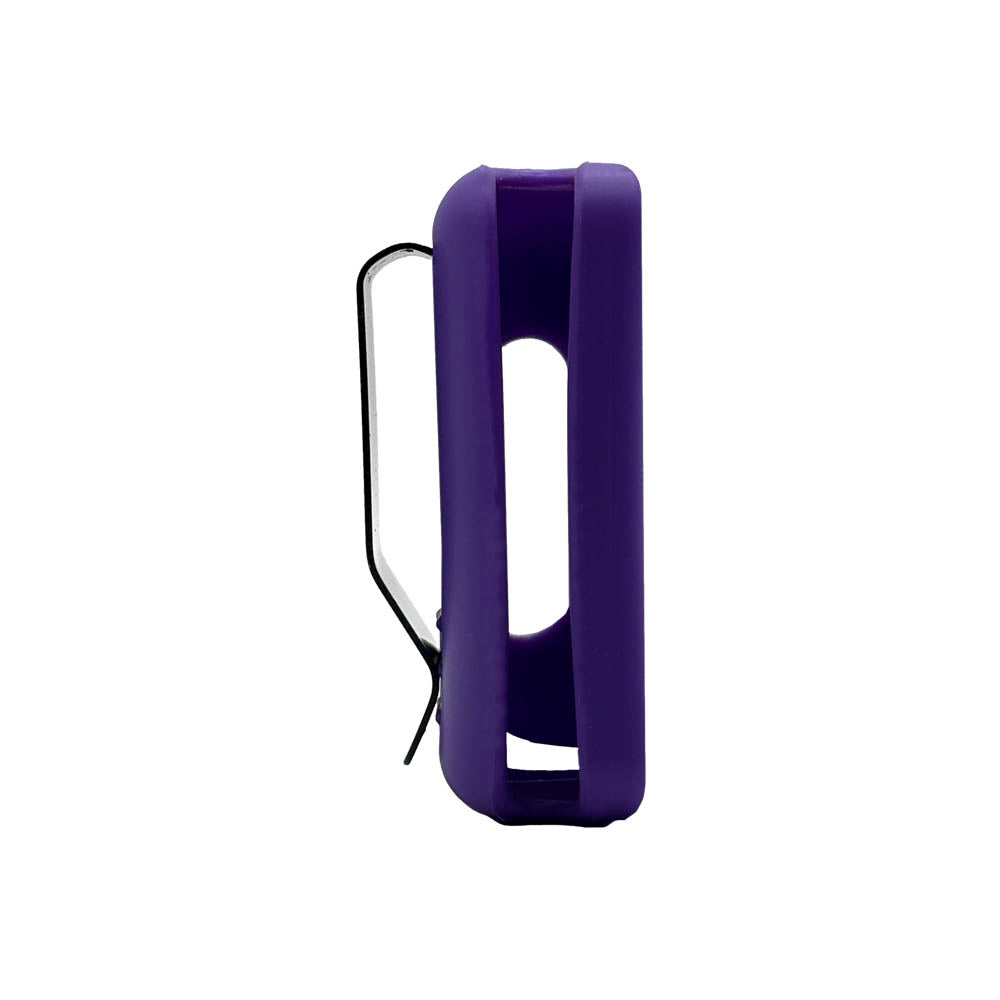 Purple Tandem Mobi EZ-To-Charge Clip standing straight up. 